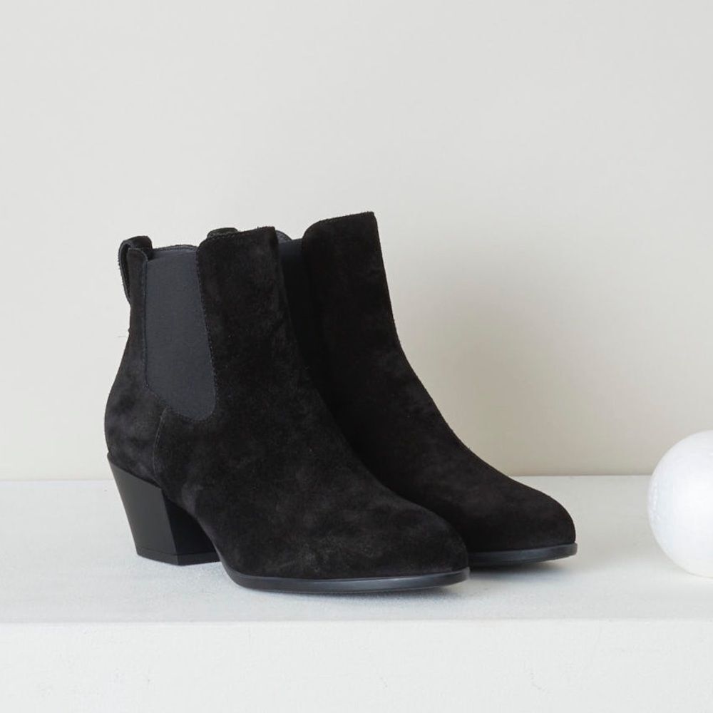Rag & Bone Devon Boots Women's 39.5 9 Black Suede Ankle Stacked Heel Boots Biker